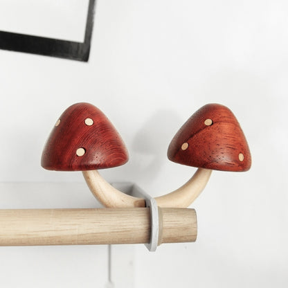 Wooden mushroom magnet